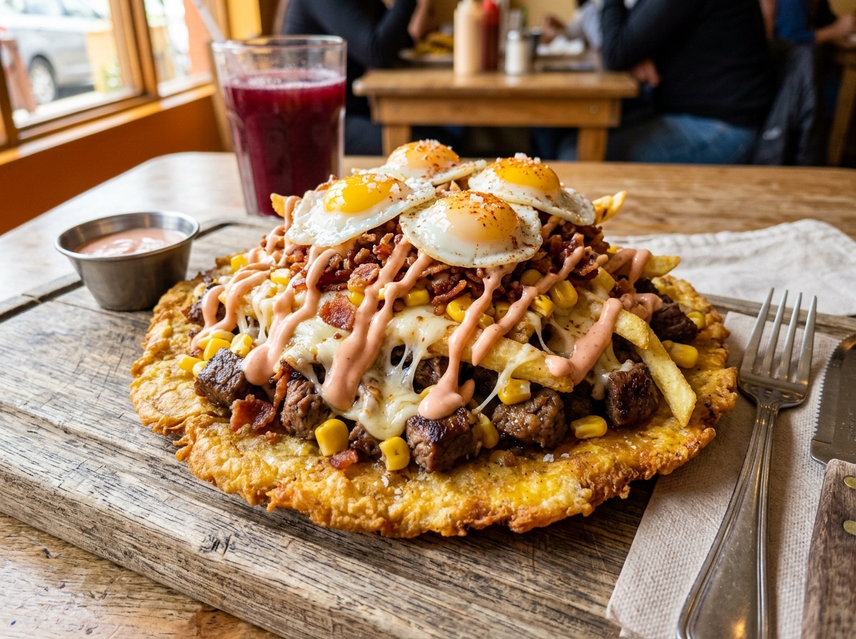 Hamburguesa Picada con Patacón - Hamburguesa Martín's Pizza