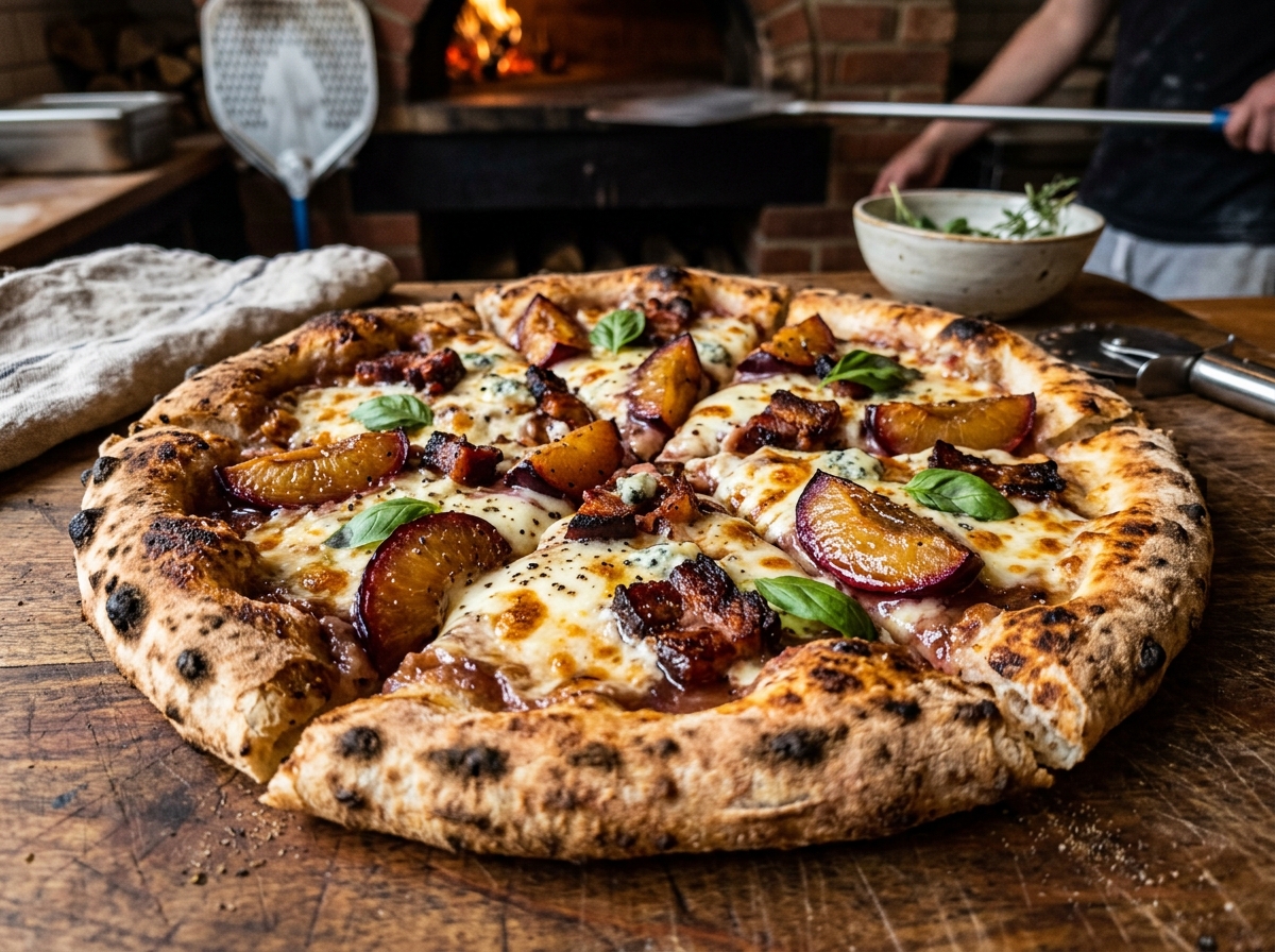 Pizza Ciruela-Tocineta Martín's Pizza